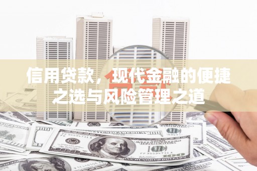 银海信用贷款，现代金融的便捷之选与风险管理之道