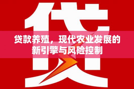 银海贷款养殖，现代农业发展的新引擎与风险控制