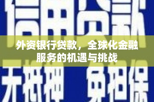 银海外资银行贷款，全球化金融服务的机遇与挑战