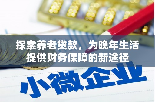 银海探索养老贷款，为晚年生活提供财务保障的新途径