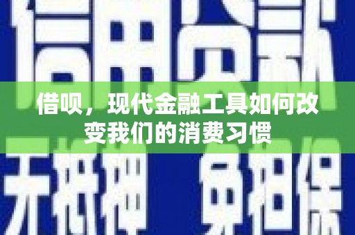 银海借呗，现代金融工具如何改变我们的消费习惯