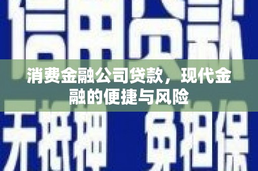 银海消费金融公司贷款，现代金融的便捷与风险