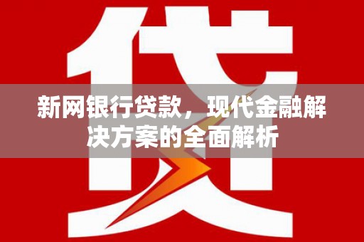 银海新网银行贷款，现代金融解决方案的全面解析