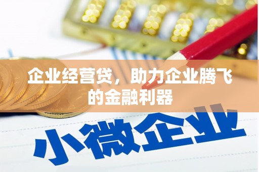 银海企业经营贷，助力企业腾飞的金融利器