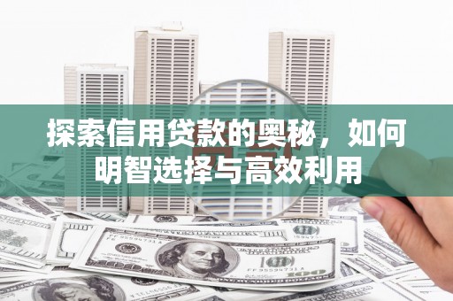 银海探索信用贷款的奥秘，如何明智选择与高效利用