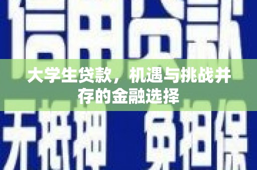 银海大学生贷款，机遇与挑战并存的金融选择