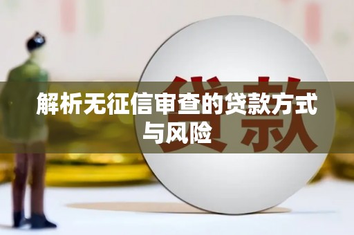 银海解析无征信审查的贷款方式与风险